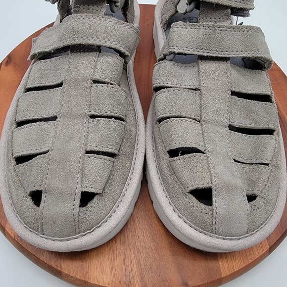 UGG Mens Shoes Size 8 Gray Suede Dune Fisherman Strap Comfort 1099754 Sandal - Picture 6 of 12